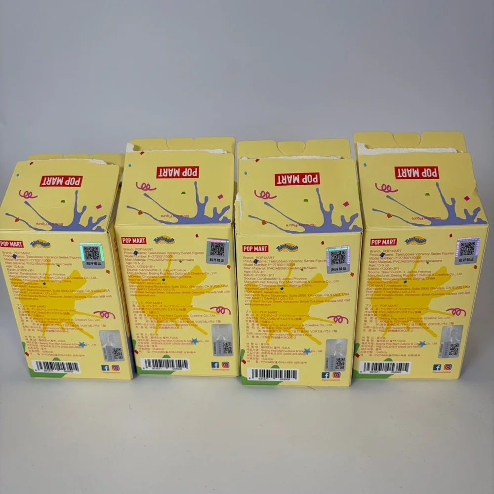 Pop Mart Teletubbies Vibrancy Set‎ 4 Tinky Winky Dipsy La La Po SEALED Confirmed